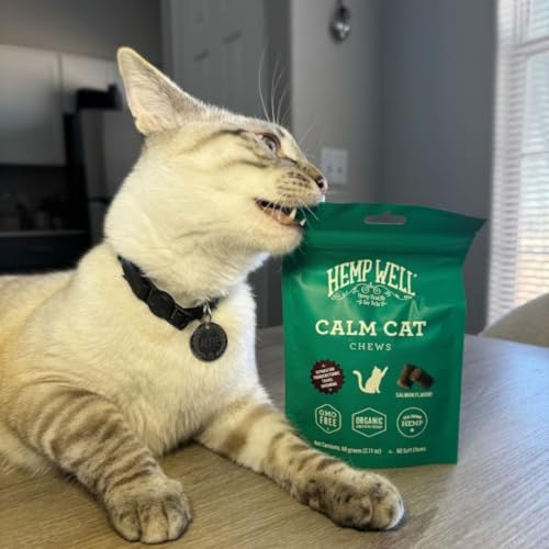 Calm Cat Soft Chews with Organic Hemp (60 Count (Pack of 1))