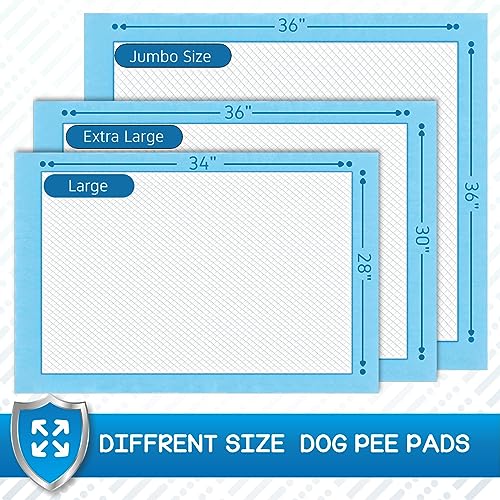 XXL Puppy Pads with Adhesive Tabs Disposable Pee Pads 36x36in 30Ct (Jumbo-36x36in(30Ct))