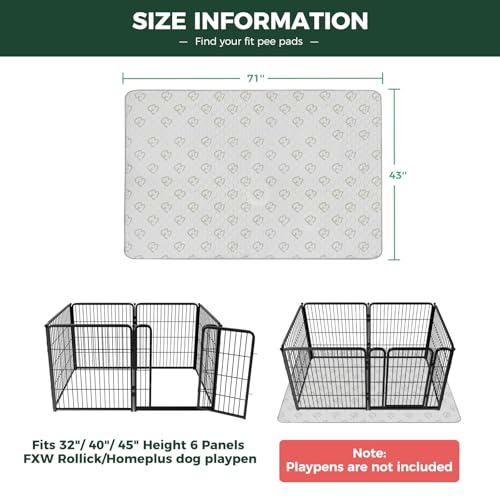 Washable Pee Pads for Dogs (Khaki / 43" x 71" (2 Packs))