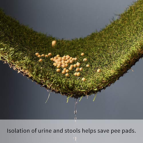 Dog Grass Pad with Tray (S 23”×16” for Dog＜ 19" Length)