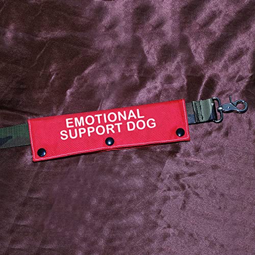 Therapy Service Dog Leash Sleeve Emotional Support Dog Leash Wrap Alert Hanging ID Patch Tag Pet Birthday Gift (Emotional Dog-sleeve)