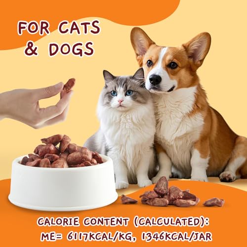 Freeze Dried Chicken Hearts for Dogs & Cats (7.76 Ounce (Pack of 1))