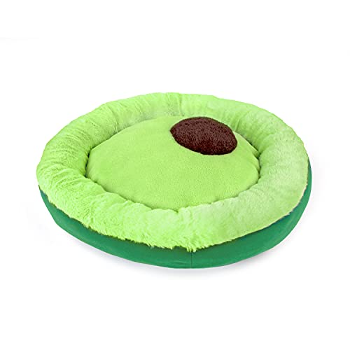 Soft Plush Small Cute and Cozy Avocado Dog Cat Bed (Avocado)