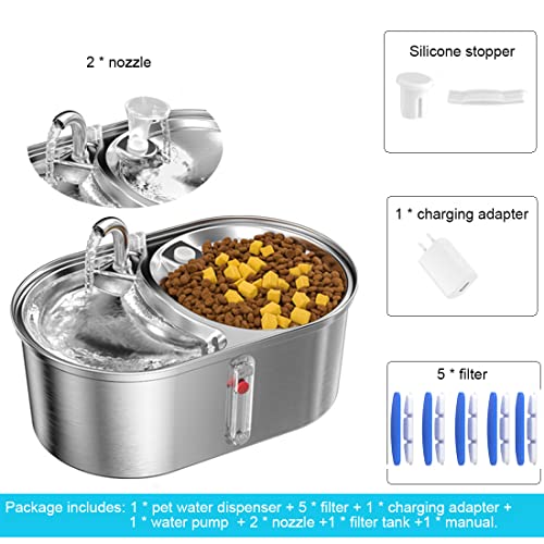 Dual Bowl Cat Water Fountain 3L