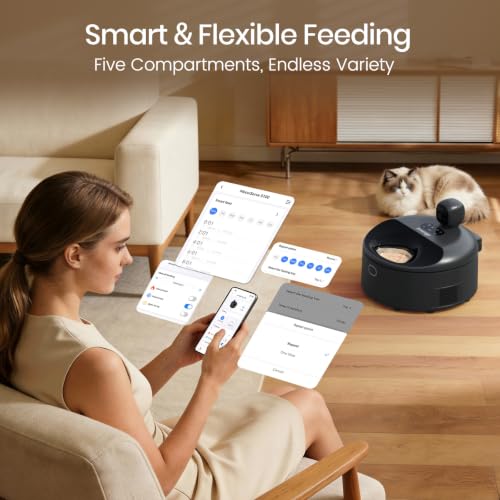 Automatic Wet Food Cat Feeder with Cooling (Black)