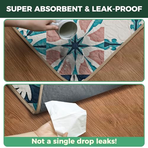 Washable Pee Pads for Dogs (Tie-dye Beige / 17" x 23" (2 Packs))