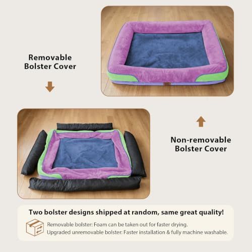 Orthopedic Washable XXL Dog Bed for Extra Large Dogs (Lavender Blue / 45"L x 35"W x 7.5"Th)