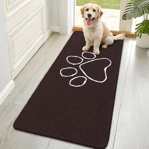 Dog Door Mat for Muddy Paws 70x35 (Brown / 70" X 35")
