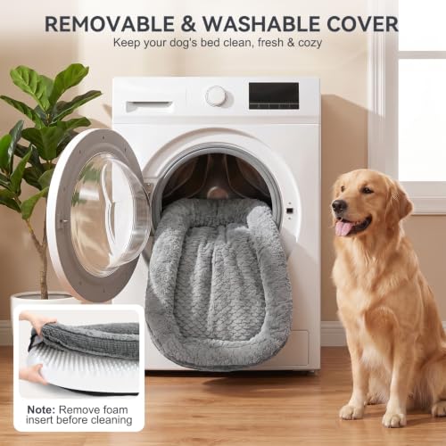 Orthopedic Dog Beds Large Sized Dog (Grey / 42"l X 32"w X 7.5"th)