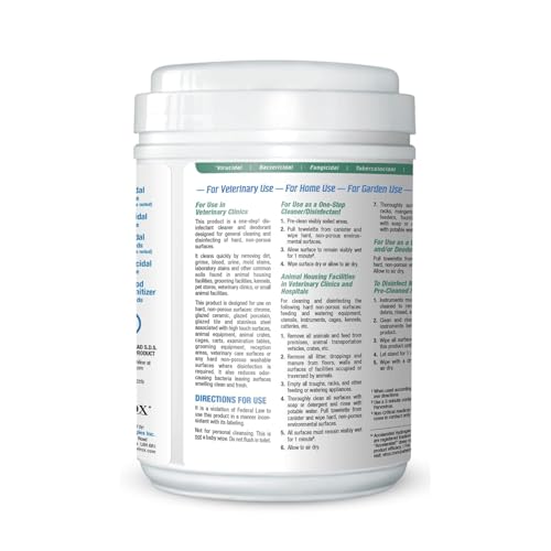 One Step Disinfectant Cleaner & Deodorizer Wipes for Vet Use (Canister (4 Pack) Wipes)
