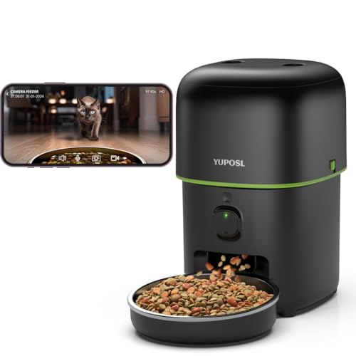 Automatic Cat Feeder with Camera (2L - Black)