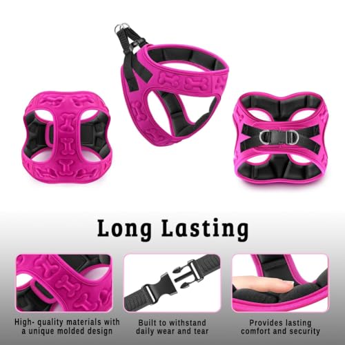 Comfort Fit No Pull Dog Harness for Small Medium & Large Dogs (XS (Chest 13"-14.5") / Pink)
