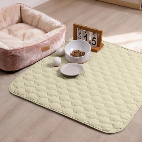 100% Double Sided Waterproof Dog Bed Cover Pet Blanket Sofa Couch Furniture Protector for Puppy Large Dog Cat (30x30 Inch (Pack of 1) / Dark Cream/Light Cream)