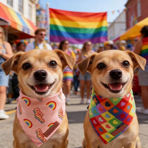 Pride Dog Bandanas 2 Pack (Pride / X-Large)