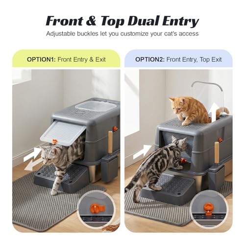 Stainless Steel Litter Box with Lid
