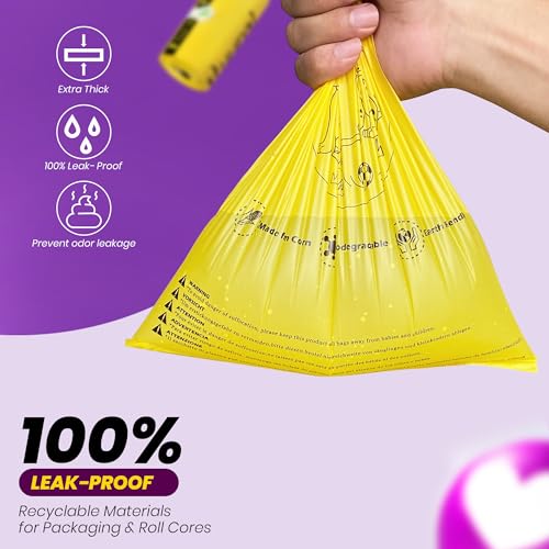 Dog Poop Bags (Yellow / 1 Count (Pack of 150))