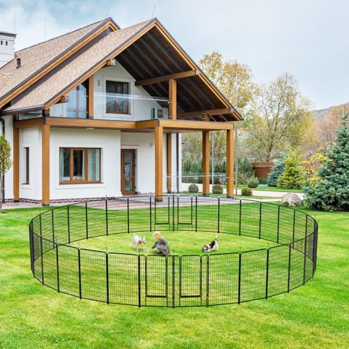 Dog Playpen Outdoor Extra Wide 32 Panels Heavy Duty Dog Fence 50" (32"W x 50"H)