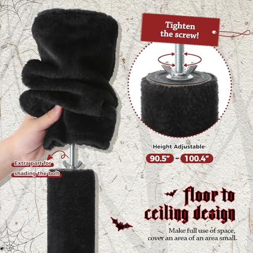 Floor to Ceiling Cat Tree Tower (XL(90''-100'') / Black)