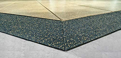 1 Inch Thick Colorful Rubber Gym Tiles (1 Tile (2' x 2') - 4 Sq Ft / 95% Blue)