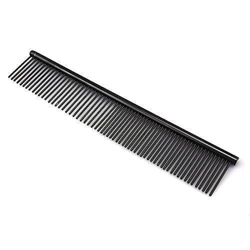 ZoCr Stainless Steel Pet Comb for Dogs Cats (Black)