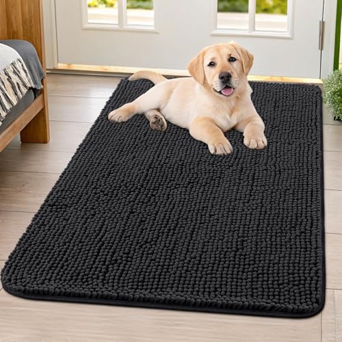 Dog Door Mat for Muddy Paws 40x32 (Black / 40"X32")