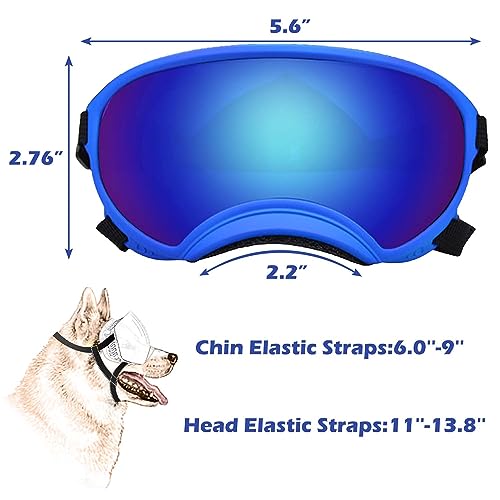 Medium Dog Sunglasses with Adjustable Strap UV Protection