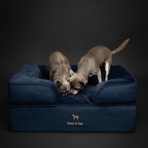Dog Bed Orthopedic Memory Cooling Foam (Dark Blue - DE / Medium)