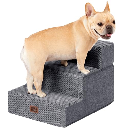 Dog Stairs for Small Dogs 13.5" H (Grey / Standard 15" x 18" x 13.5")