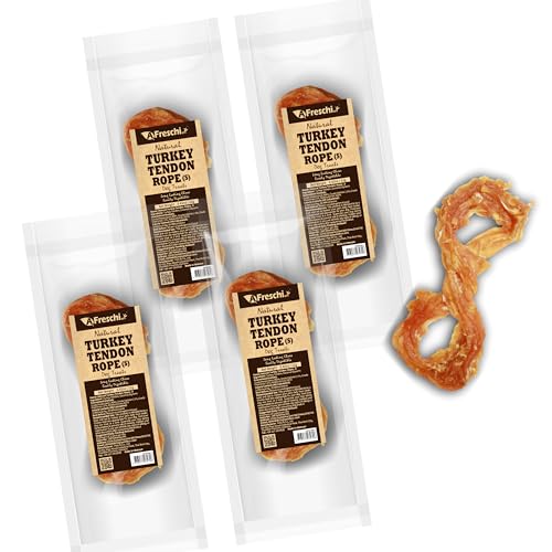 All Natural Turkey Tendon for Dogs (4 Count (Pack of 1))