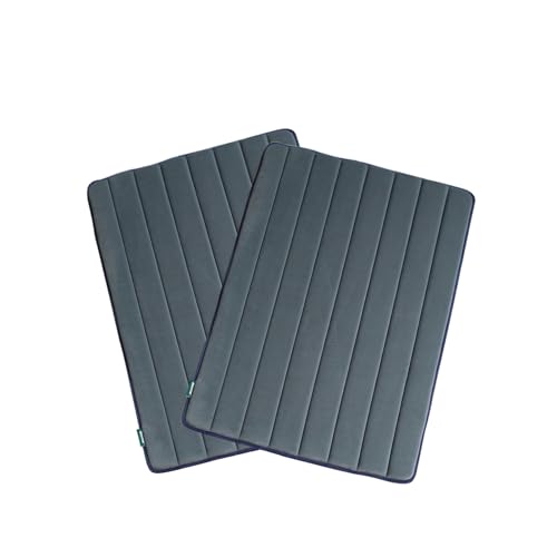 Dog Crate Pad (42.0"L x 28.0"W x 0.8"Th / Dusty Blue, 2 Packs)