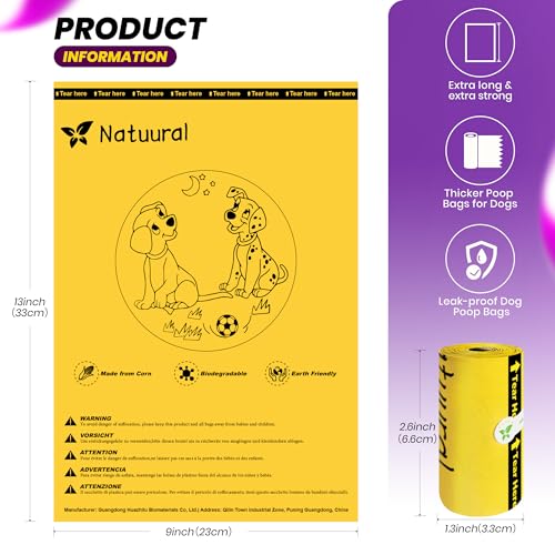 Dog Poop Bags (Yellow / 1 Count (Pack of 150))