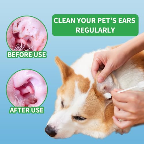 100PCS Cotton Dog Ear Cleaning Swabs