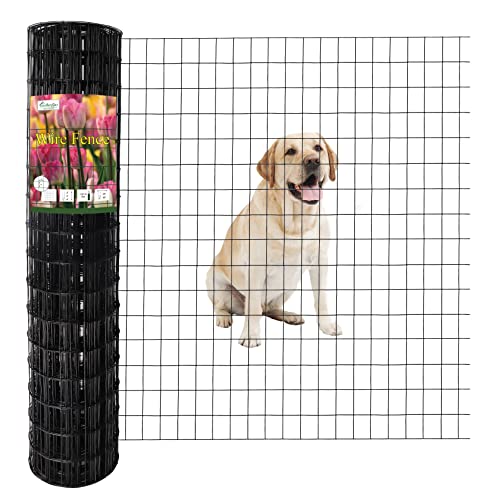 Black PVC Coated Welded Wire Fence 48" x 50' Roll (Black / 2''x3'' 16GA 48''x50')