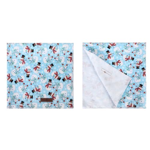 Christmas Dog Bandana (Blue Snowman / Small (Pack of 1))