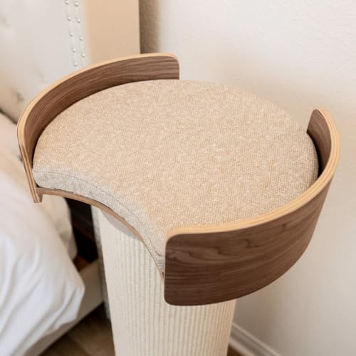 Giant Scratching Tower w (Walnut Wood & Beige Sisal)