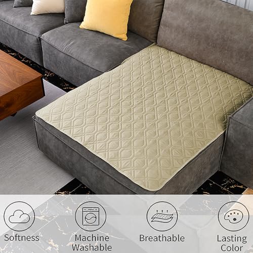 Waterproof Dog Bed Cover Pet Blanket for Furniture Bed Couch Sofa Reversible (40x50 Inch (Pack of 1) / Beige+khaki)