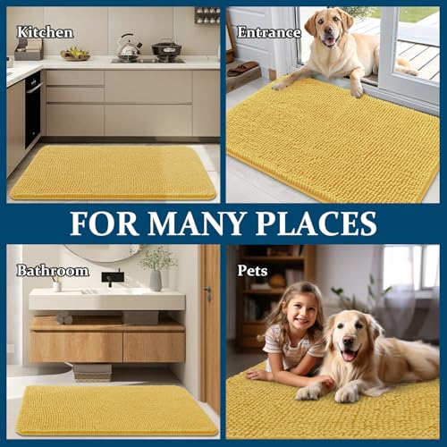 Dog Door Mat for Muddy Paws 54x24 (Yellow / 54" X 24")