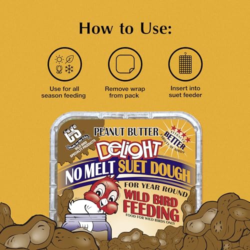 Peanut Butter Delight No Melt Suet Dough (11.75 Ounce (Pack of 8) / Peanut Butter, 8 Pack)