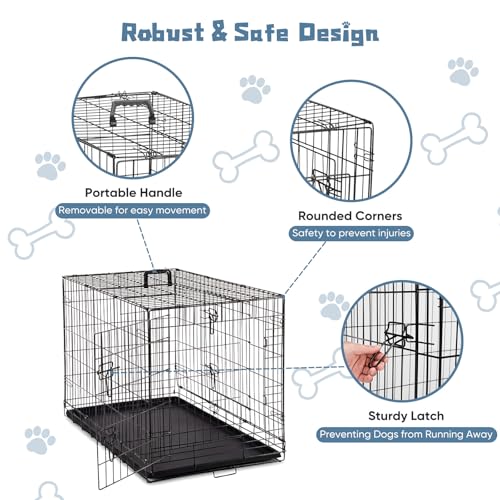 Dog Crate 36 Inch (36.6"L x 22.6"W x 24.2"H)