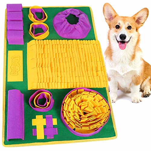 Snuffle Mat for Dogs (Yellow Purple Green)