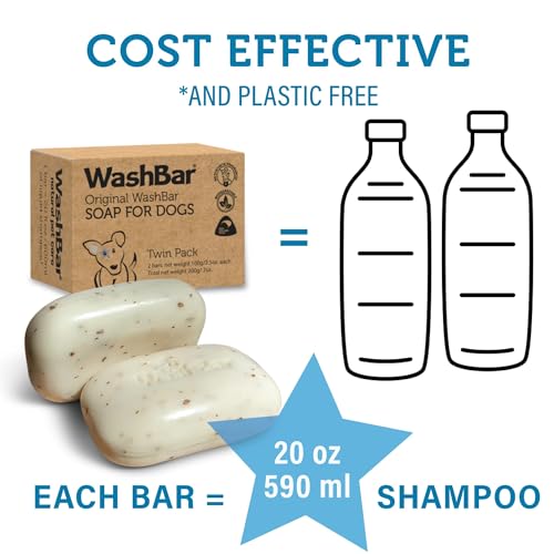 The Natural Dog Shampoo Bar Soap for Itchy Skin Relief (Two 3.5oz (100g) soap bars)