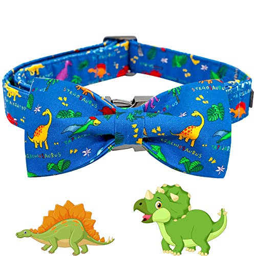Dog Collar with Bow (Dinosaurs / X-Small (Pack of 1))