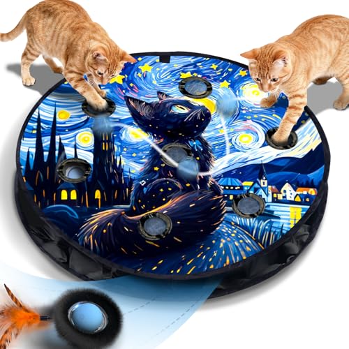 Interactive Cat Toy for Indoor Cats (Starry Night)
