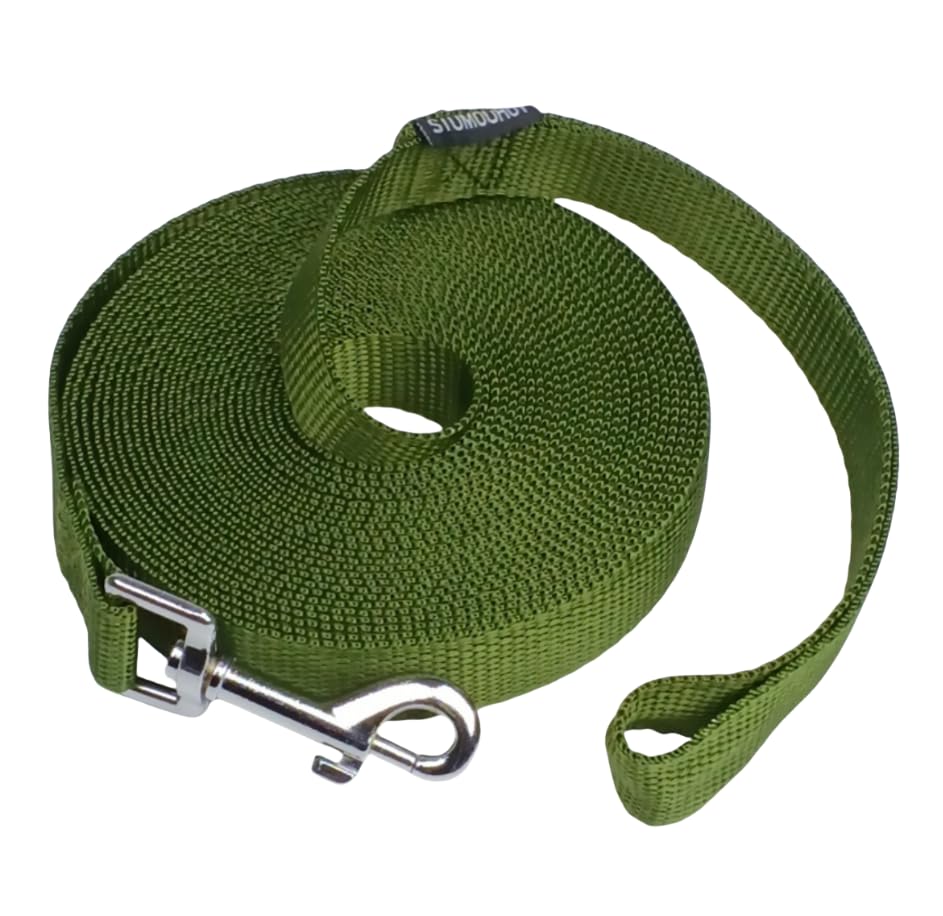 Dog Puppy Obedience Recall Training Agility Lead (Military Green / 50 Feet)