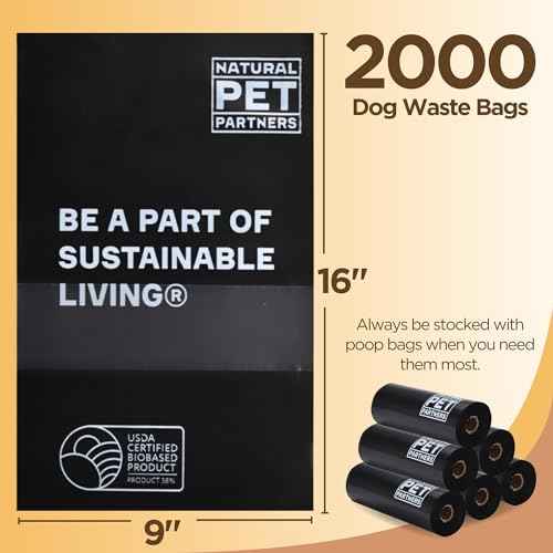 Commercial Bulk Dog Waste Bags (Black / 2000 Count (Pack of 1))