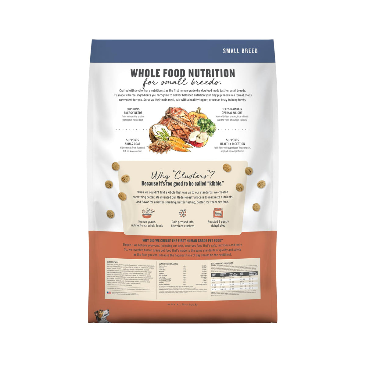 Whole Food Clusters Small Breed Grain Free Beef Dry Dog Food (10 Pound (Pack of 1))
