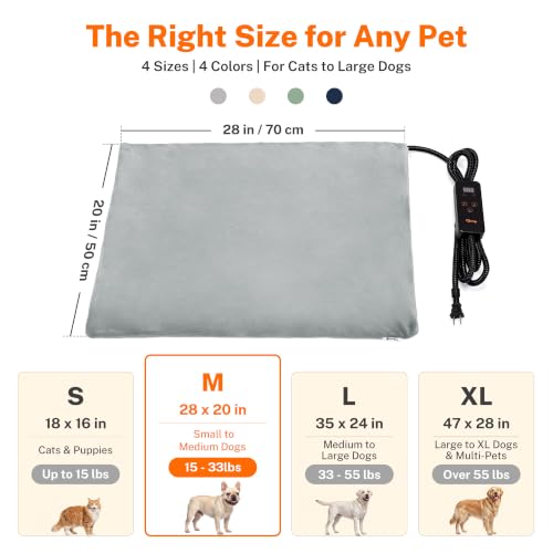 Pet Heating Pad (Grey / 28.0"L x 20.0"W x 0.6"Th)