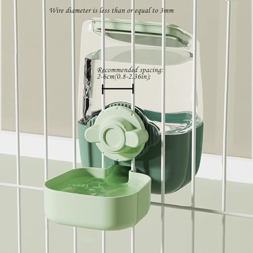 Pet Hanging Automatic Feeders Drinking Bowls (Pink Blue-Water)