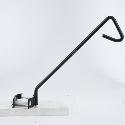 11 Inch Long Fence Deck Hook Rail Hanging Mounting Kit Heavy Duty Bird Feeder Hook Decorative Hanger for Bird Feeders Planters Suet Baskets Lanterns on Balcony Porch Railing Fence (11in Long Fence Hook-1 Pack)