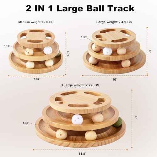 Cat Ball Track Toy with Puzzle Top (Extra Large Size)